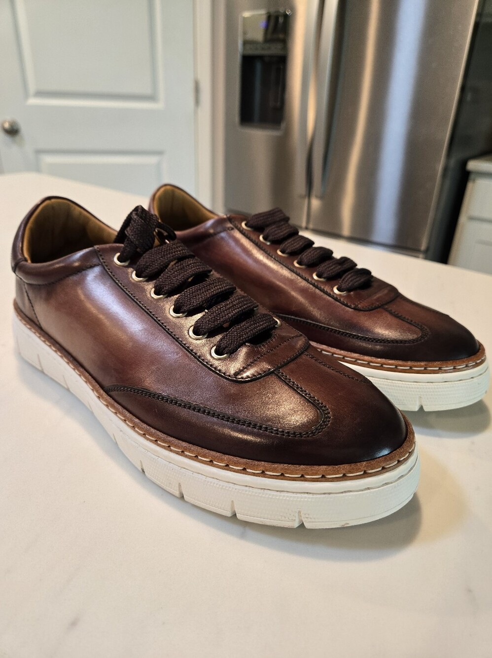 SCARPE DI BIANCO Calf Reverse Sneaker